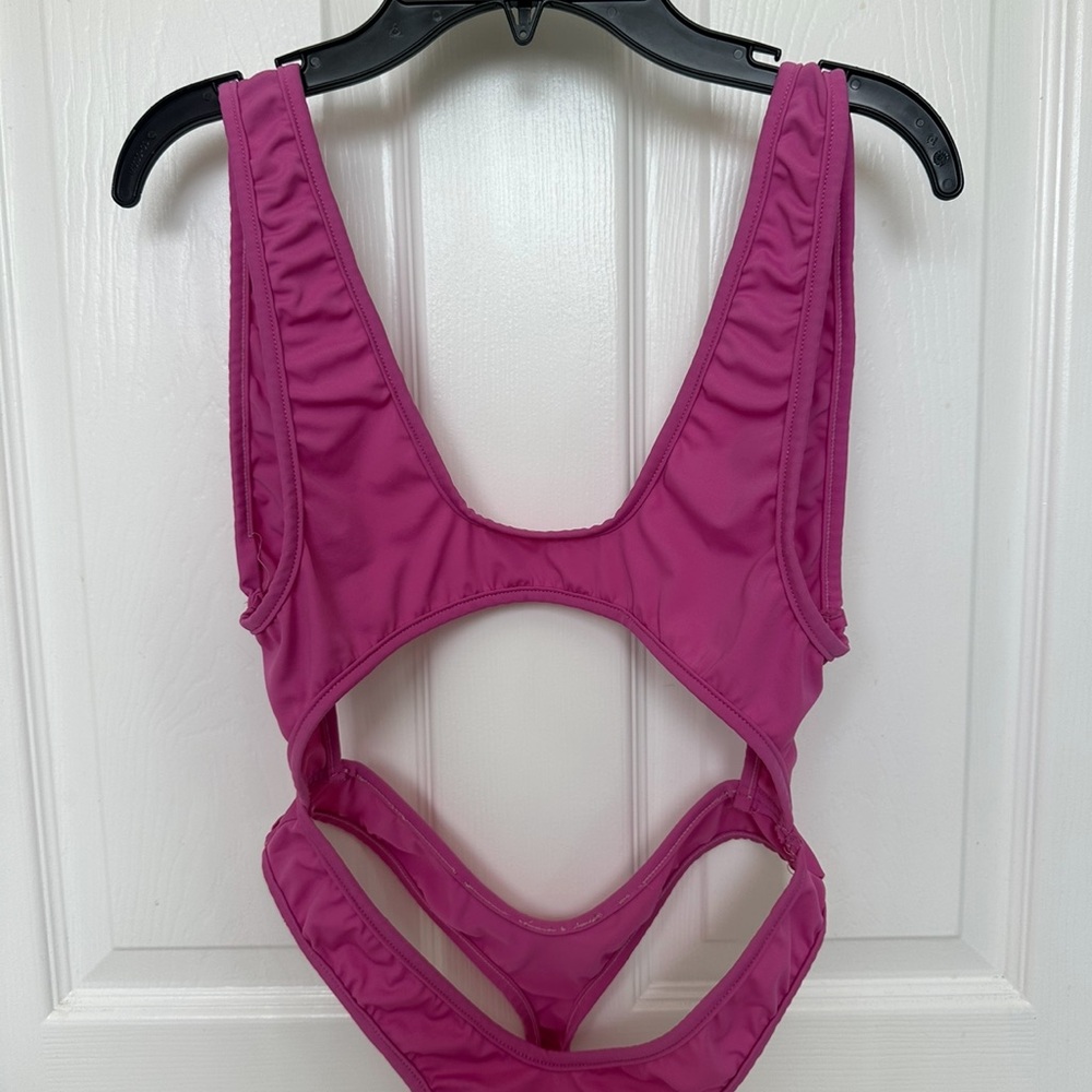 Magenta Cut Out Monokini